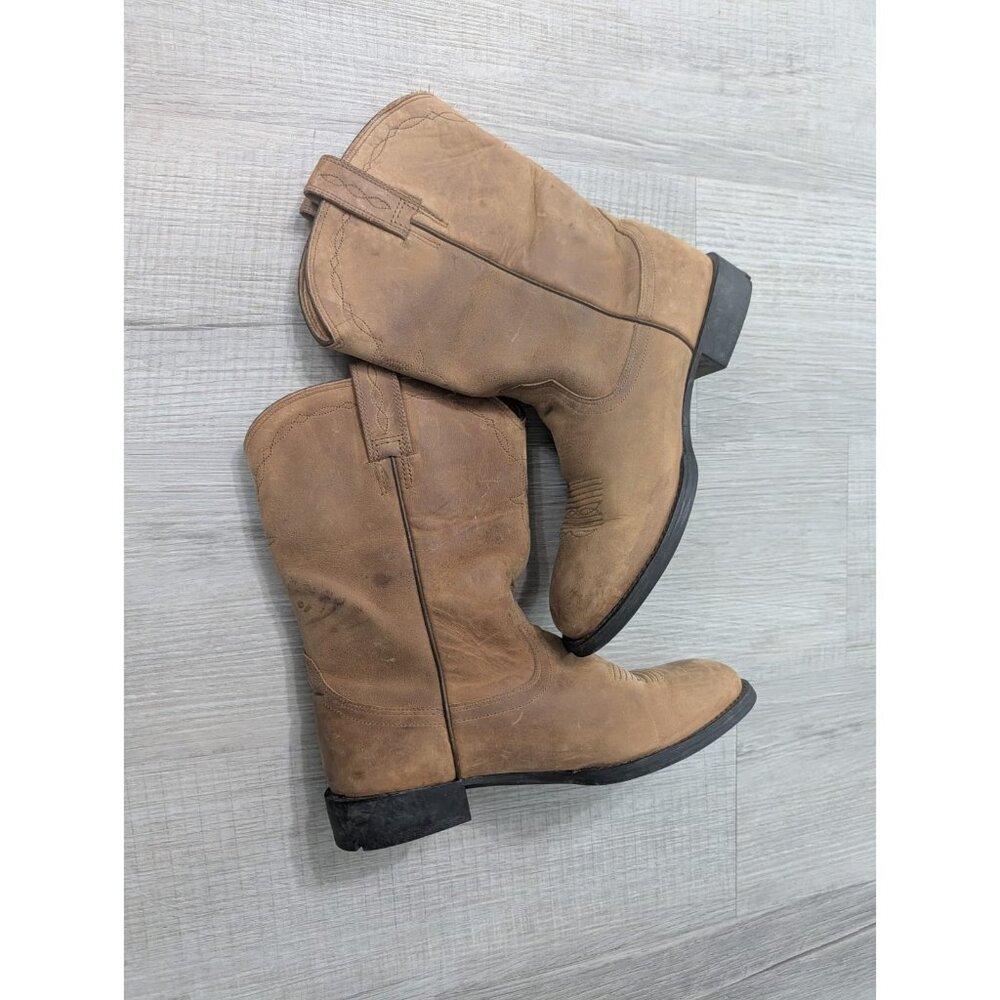 Ariat Brown Suede Western Cowboy Boots - Picture 12 of 15